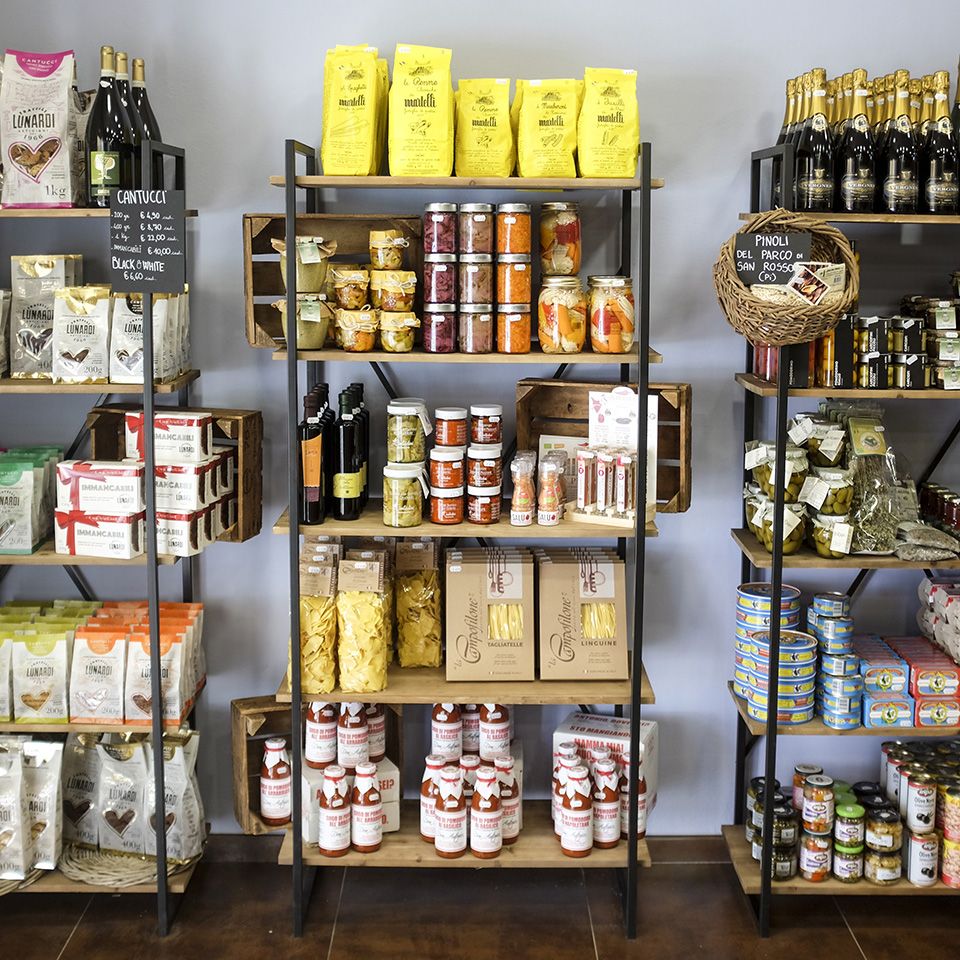 Various products on a shelf