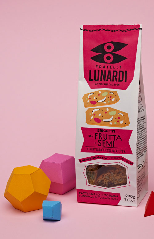 Fratelli Lunardi's fruits & seeds biscuits, 7.05oz pack