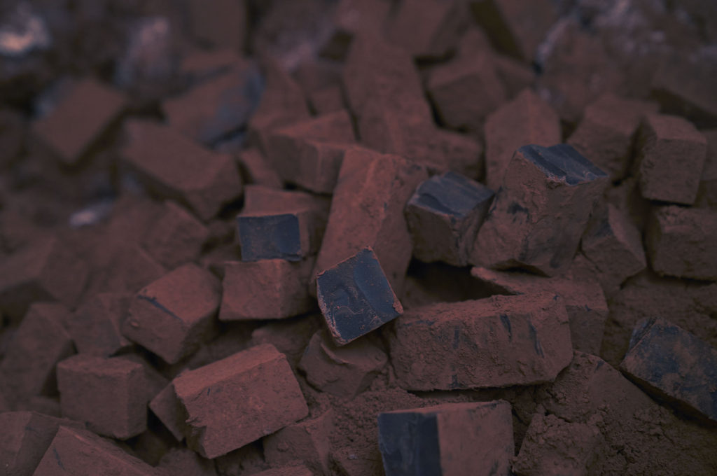 Chocolate in big chunks