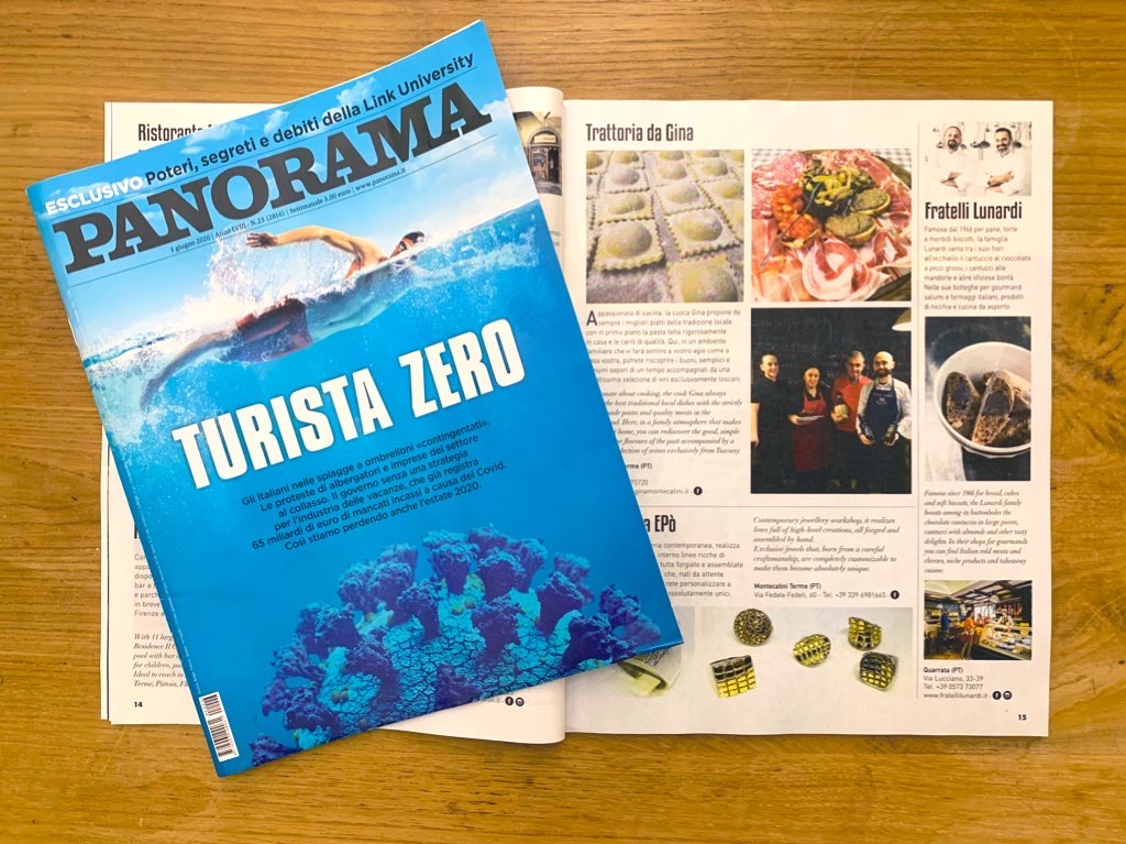 A page from Panorama magazine with an article regarding Fratelli Lunardi