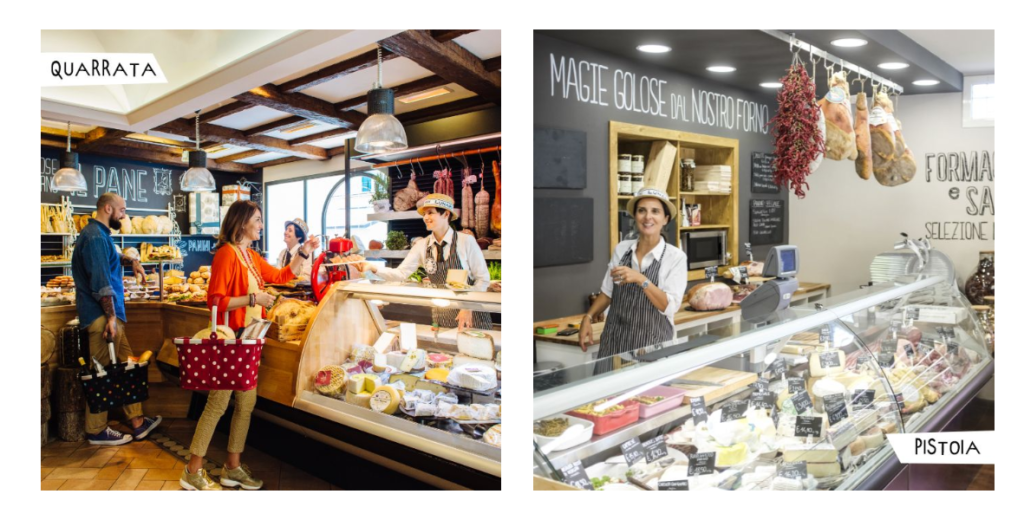 Fratelli Lunardi's shops in Quarrata and Pistoia