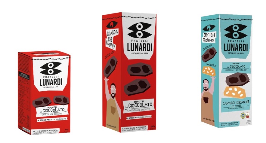 Three packs of biscuits from Fratelli Lunardi