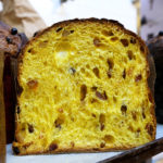 Half panettone with raisin and candied fruit