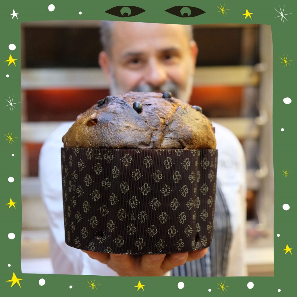 panettone classico cornice verde